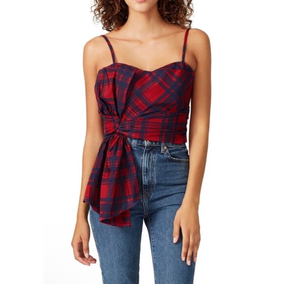 flor et.al  Tartan Plaid Eagles Top XS - Picture 1 of 9